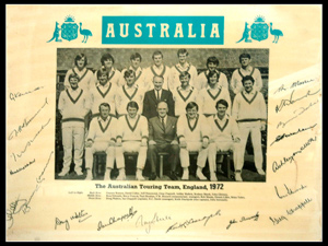 Australia Team Touring Team England 1972